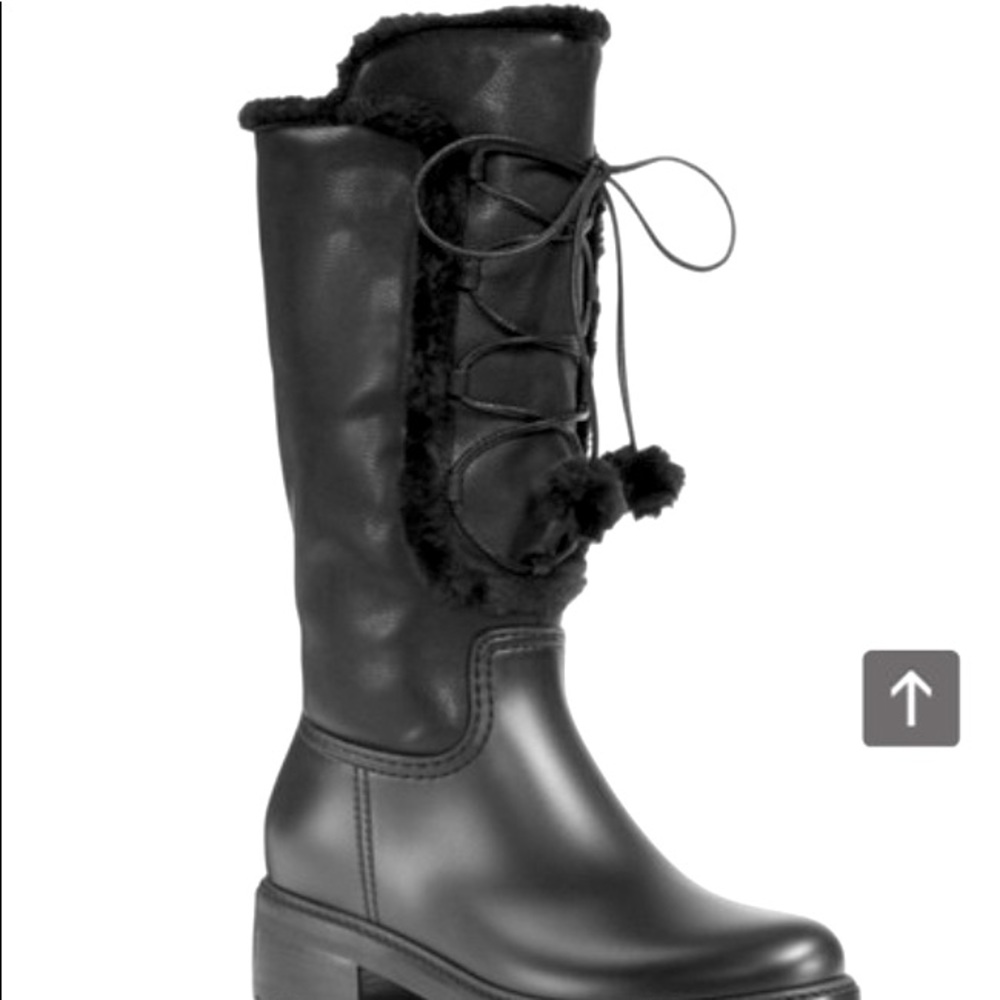 Bearwear Faux Fur Trim Tall Boots